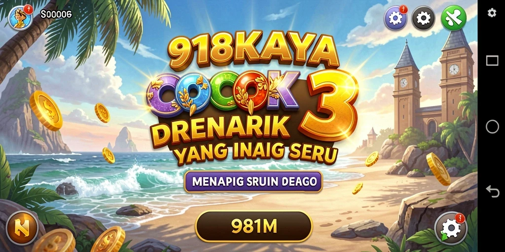 Tampilan permainan Match-3 yang penuh warna di 918KAYA.