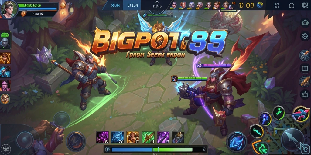 Tangkapan layar gameplay BIGPOT88 yang menampilkan pertempuran epik.
