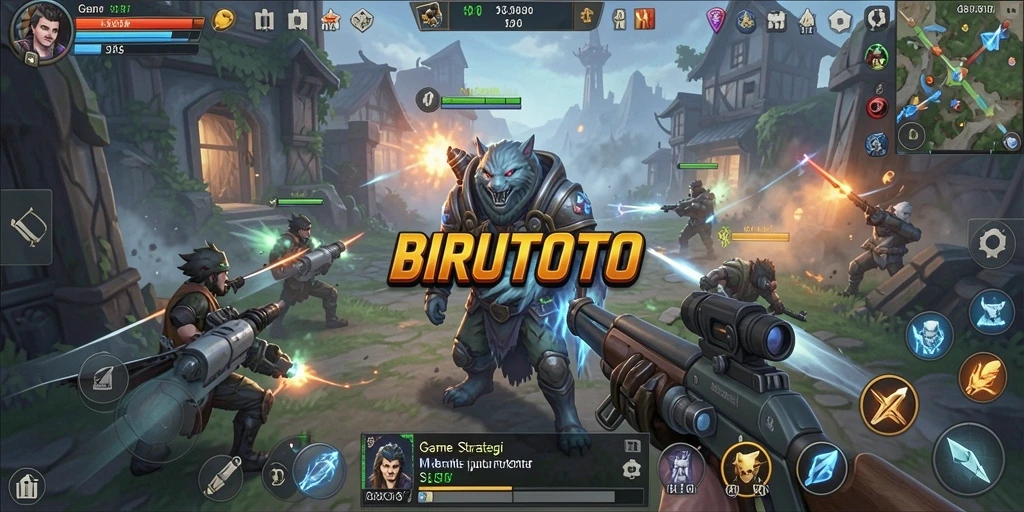 Tampilan gameplay seru dan strategi di BIRUTOTO.