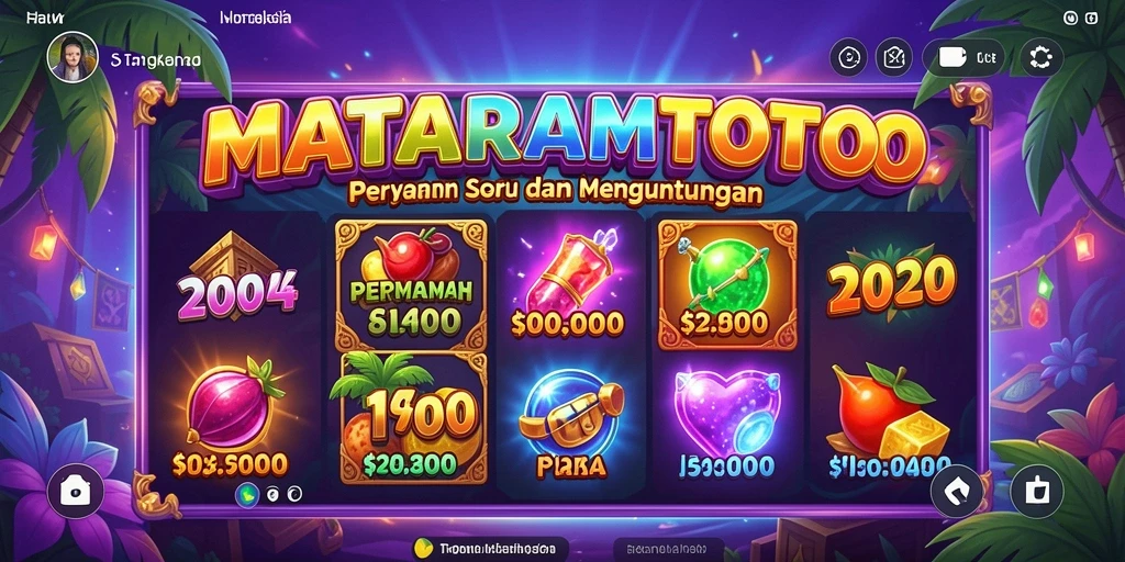 Screenshot gameplay MATARAMTOTO menampilkan serunya permainan Slot.