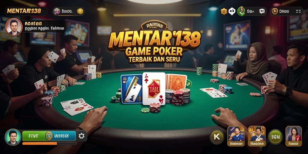 Screenshot gameplay MENTARI138 menampilkan suasana poker yang seru dan interaktif.