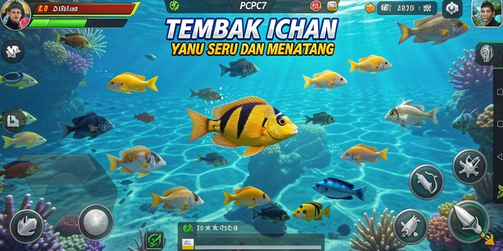 Tampilan gameplay seru dari PCPC7 dalam berburu ikan.