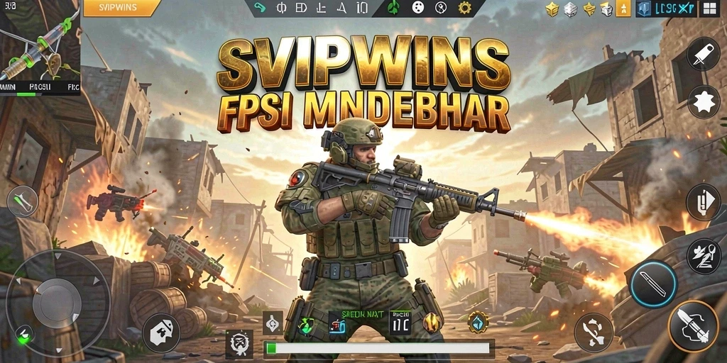 Screenshot gameplay SVIPWINS menampilkan aksi pertempuran yang mendebarkan.