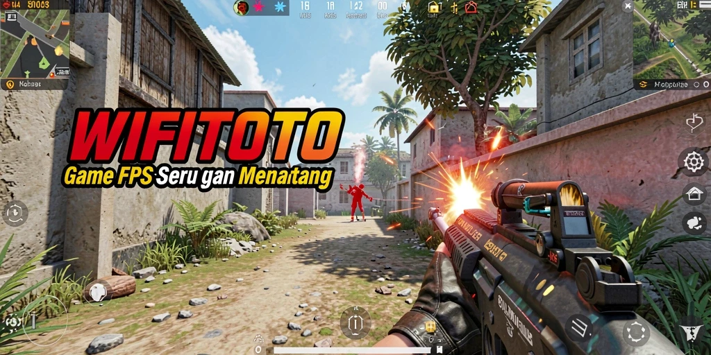 Tangkapan layar utama WIFITOTO menampilkan aksi tembak-menembak yang seru.